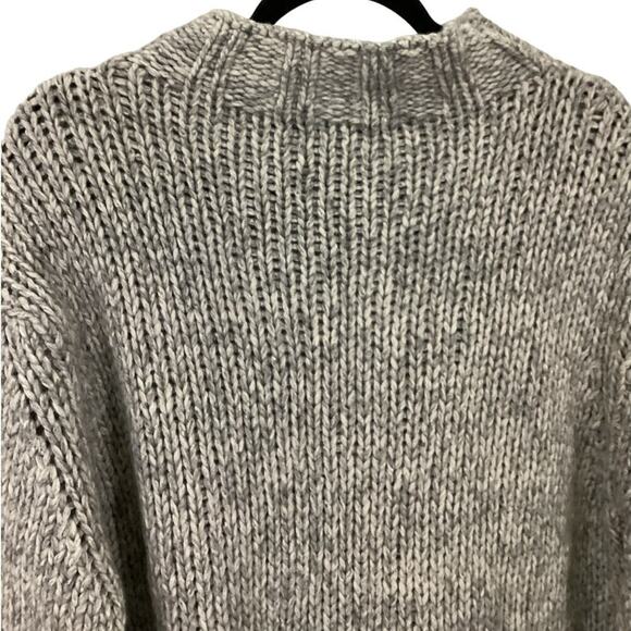Jenni Kayne Moritz Mockneck Pullover Sweater Grey Marl Wool Blend Large Sold Out - Picture 6 of 13
